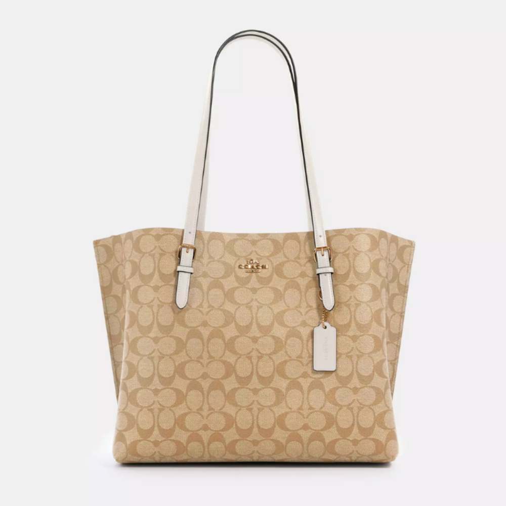 Luxury Beige Monogram Tote Bag for Women – Premium Shoulder Handbag | Elegant Ladies Carry Bag.