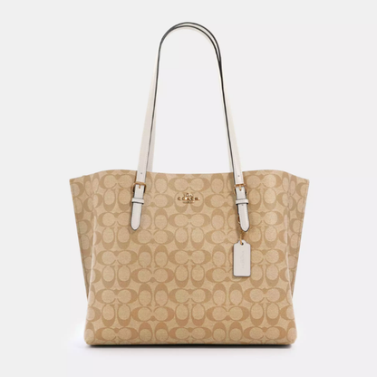 Luxury Beige Monogram Tote Bag for Women – Premium Shoulder Handbag | Elegant Ladies Carry Bag.