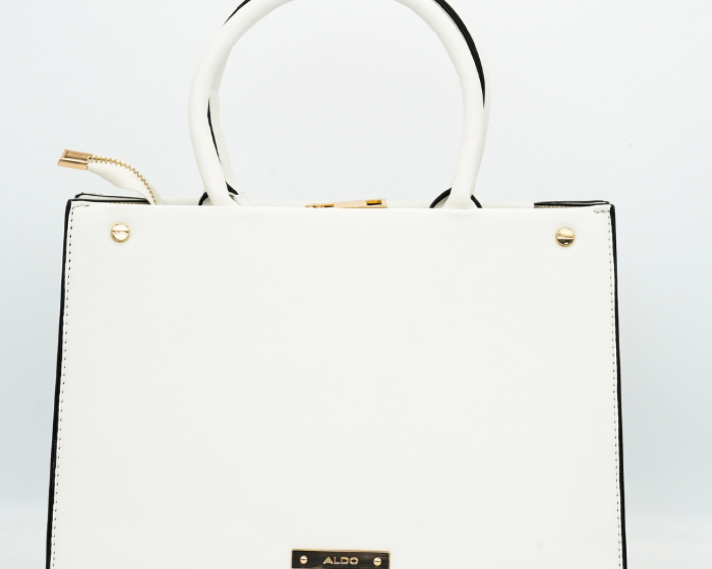 ALDO White Floral Top-Handle Tote Bag | Structured Wildflower Satchel.