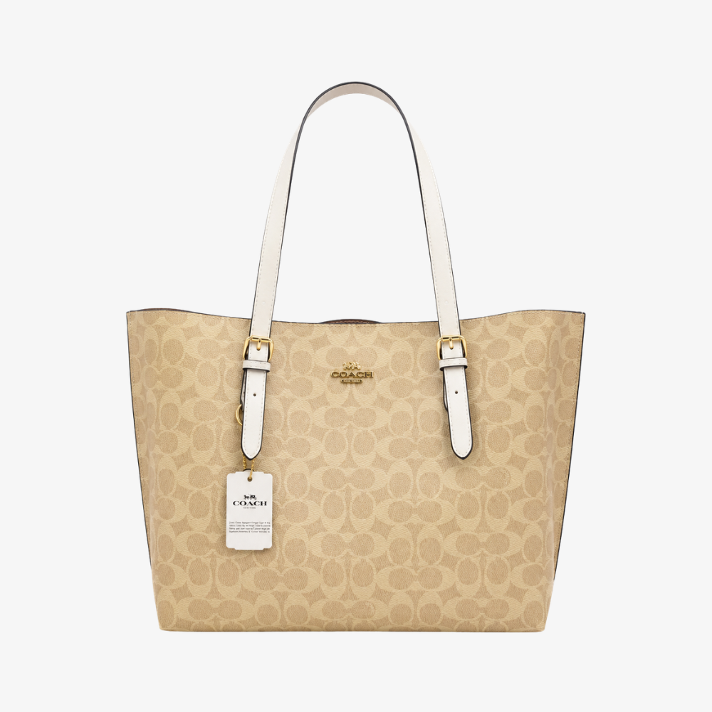 Luxury Beige Monogram Tote Bag for Women – Premium Shoulder Handbag | Elegant Ladies Carry Bag.